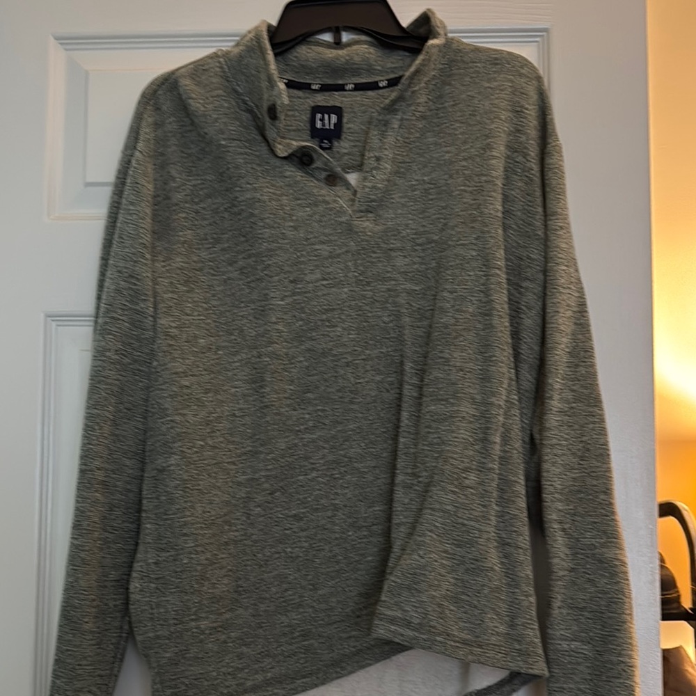 GAP Heather Green Pullover Sweater